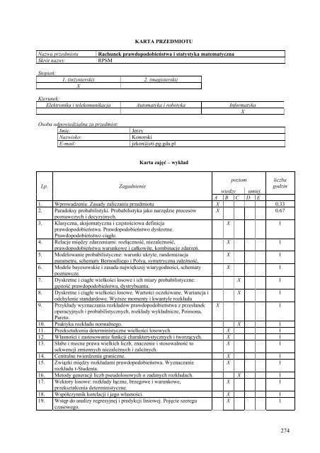 Wersja pełna [8,55 MB] - Wydział Elektroniki, Telekomunikacji i ...