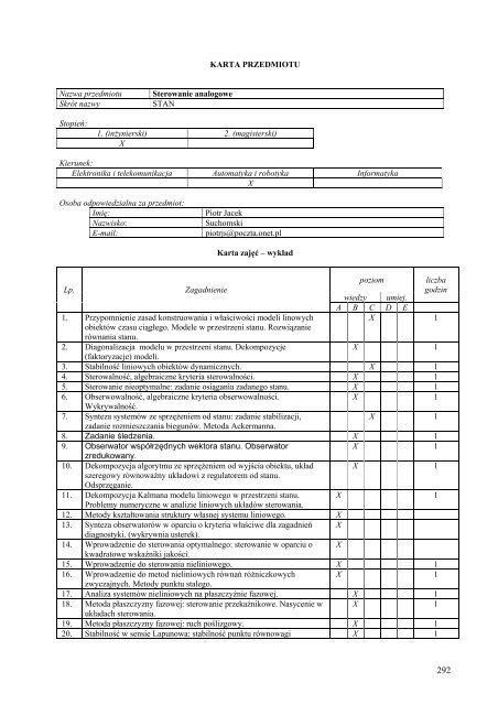 Wersja pełna [8,55 MB] - Wydział Elektroniki, Telekomunikacji i ...