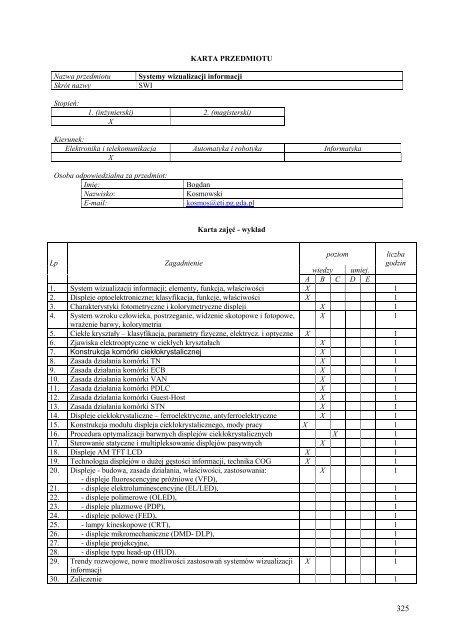 Wersja pełna [8,55 MB] - Wydział Elektroniki, Telekomunikacji i ...