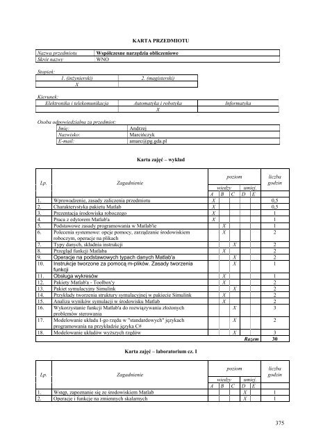 Wersja pełna [8,55 MB] - Wydział Elektroniki, Telekomunikacji i ...