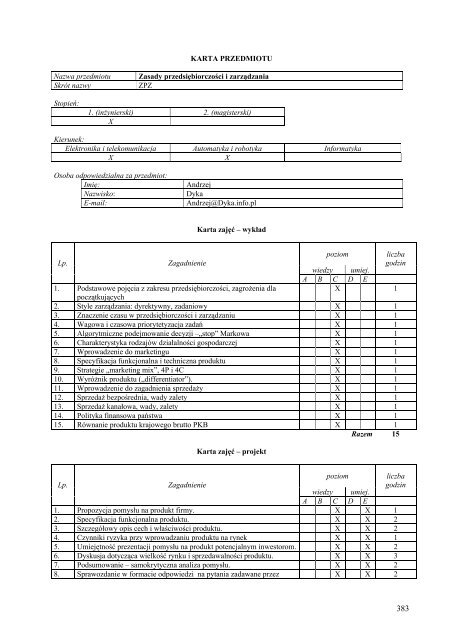 Wersja pełna [8,55 MB] - Wydział Elektroniki, Telekomunikacji i ...