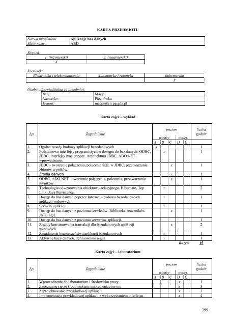 Wersja pełna [8,55 MB] - Wydział Elektroniki, Telekomunikacji i ...