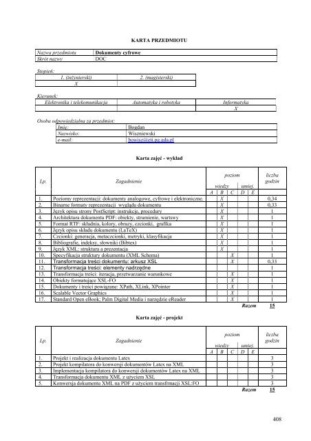 Wersja pełna [8,55 MB] - Wydział Elektroniki, Telekomunikacji i ...