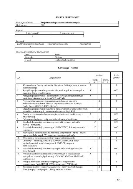 Wersja pełna [8,55 MB] - Wydział Elektroniki, Telekomunikacji i ...