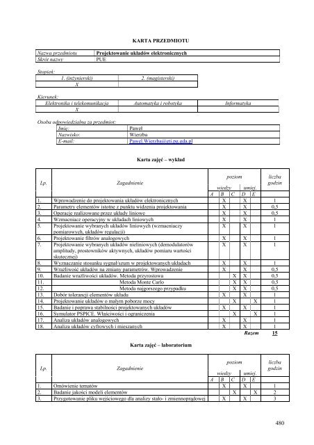 Wersja pełna [8,55 MB] - Wydział Elektroniki, Telekomunikacji i ...