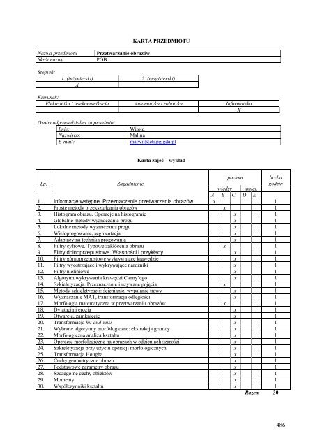 Wersja pełna [8,55 MB] - Wydział Elektroniki, Telekomunikacji i ...