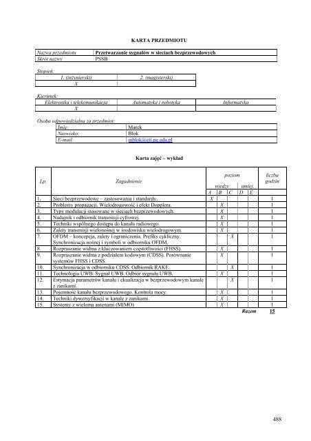 Wersja pełna [8,55 MB] - Wydział Elektroniki, Telekomunikacji i ...