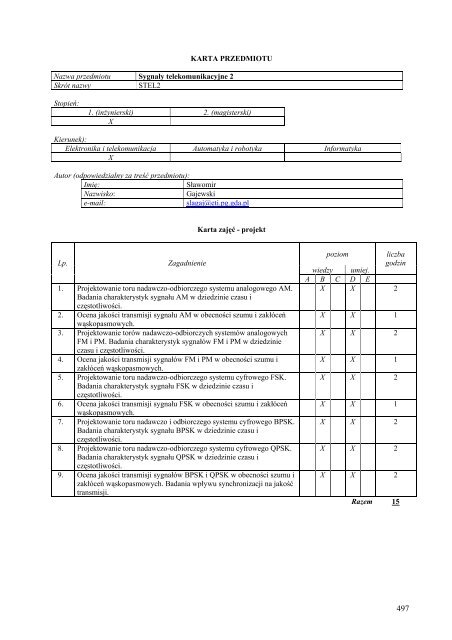 Wersja pełna [8,55 MB] - Wydział Elektroniki, Telekomunikacji i ...