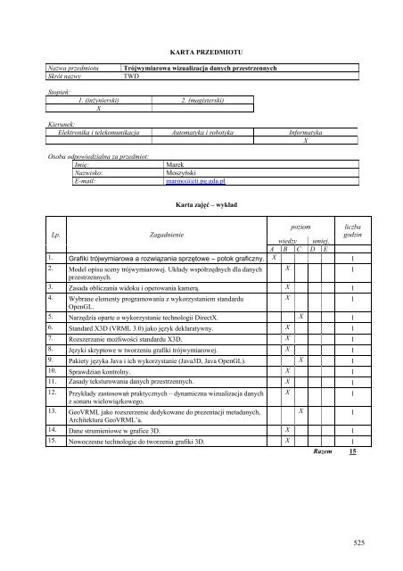 Wersja pełna [8,55 MB] - Wydział Elektroniki, Telekomunikacji i ...