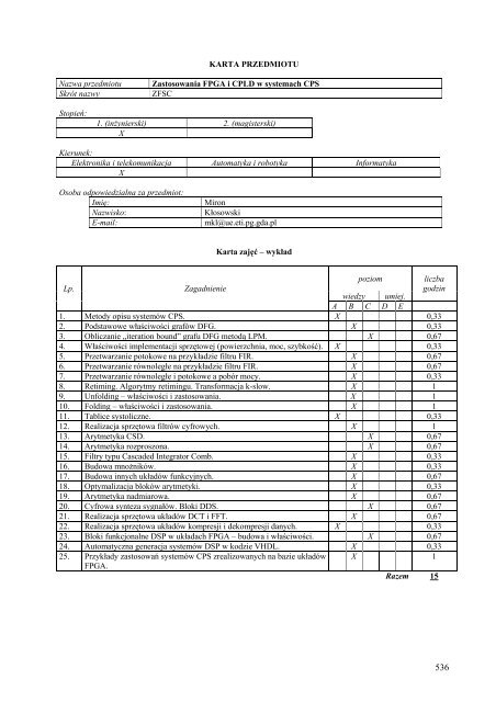 Wersja pełna [8,55 MB] - Wydział Elektroniki, Telekomunikacji i ...