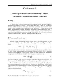 Filtr nadawczy i filtr odbiorczy w modulacji BPSK i QPSK