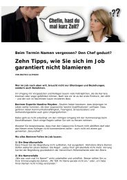 Zehn Tipps, wie Sie sich im Job garantiert nicht ... - Etikette und mehr