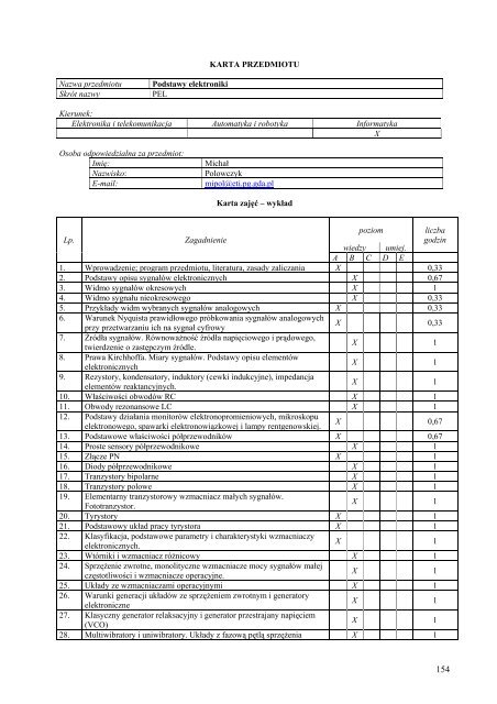 Wersja pełna [11,39 MB] - Wydział Elektroniki, Telekomunikacji i ...