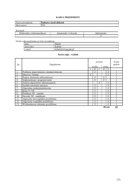 Wersja pełna [11,39 MB] - Wydział Elektroniki, Telekomunikacji i ...