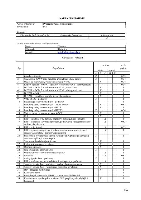 Wersja pełna [11,39 MB] - Wydział Elektroniki, Telekomunikacji i ...