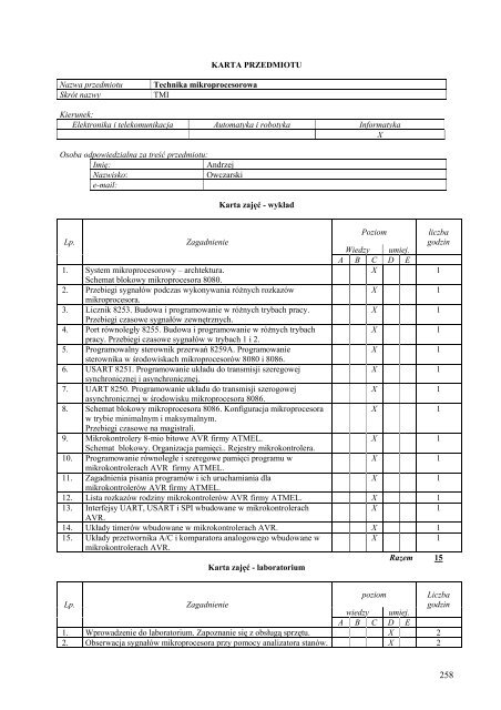 Wersja pełna [11,39 MB] - Wydział Elektroniki, Telekomunikacji i ...