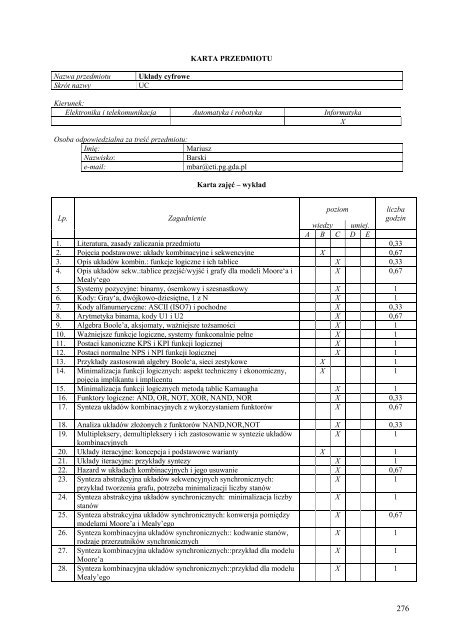 Wersja pełna [11,39 MB] - Wydział Elektroniki, Telekomunikacji i ...