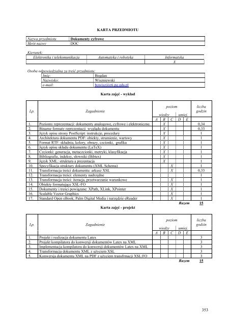 Wersja pełna [11,39 MB] - Wydział Elektroniki, Telekomunikacji i ...