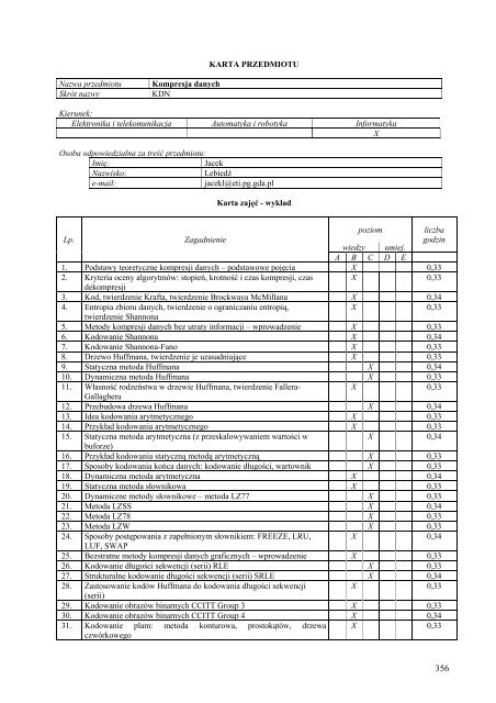 Wersja pełna [11,39 MB] - Wydział Elektroniki, Telekomunikacji i ...