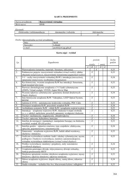 Wersja pełna [11,39 MB] - Wydział Elektroniki, Telekomunikacji i ...