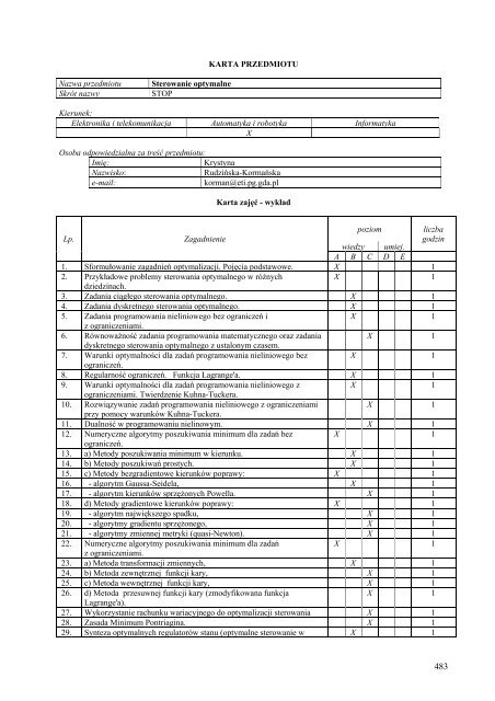 Wersja pełna [11,39 MB] - Wydział Elektroniki, Telekomunikacji i ...