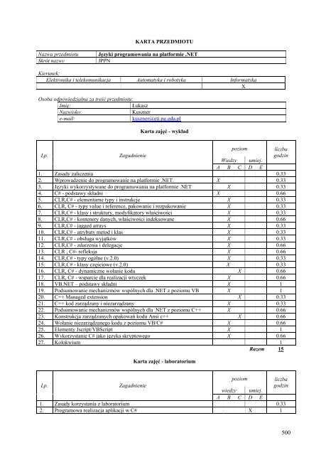 Wersja pełna [11,39 MB] - Wydział Elektroniki, Telekomunikacji i ...