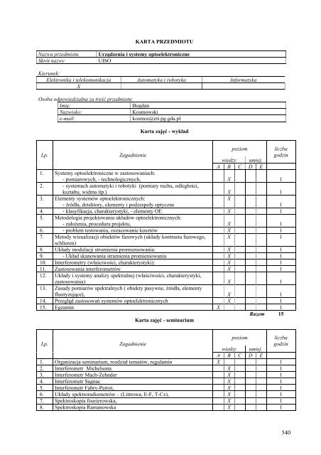 Wersja pełna [11,39 MB] - Wydział Elektroniki, Telekomunikacji i ...