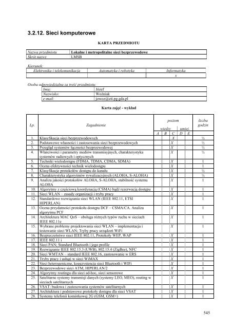 Wersja pełna [11,39 MB] - Wydział Elektroniki, Telekomunikacji i ...