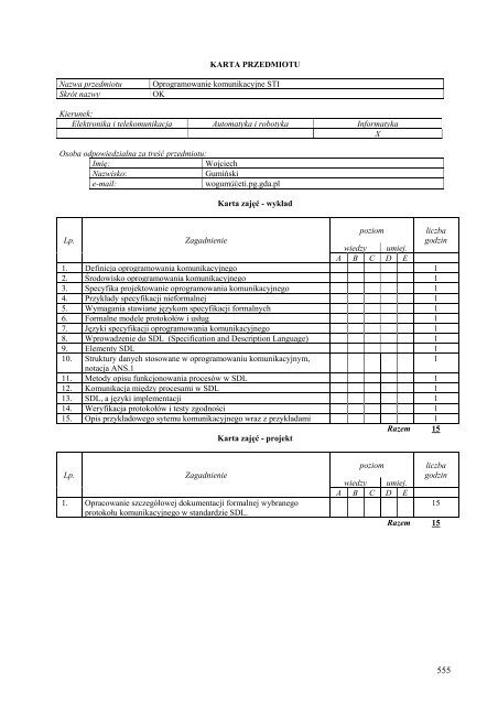 Wersja pełna [11,39 MB] - Wydział Elektroniki, Telekomunikacji i ...