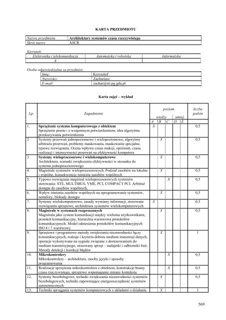 Wersja pełna [11,39 MB] - Wydział Elektroniki, Telekomunikacji i ...