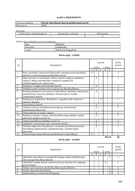 Wersja pełna [11,39 MB] - Wydział Elektroniki, Telekomunikacji i ...