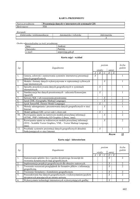 Wersja pełna [11,39 MB] - Wydział Elektroniki, Telekomunikacji i ...