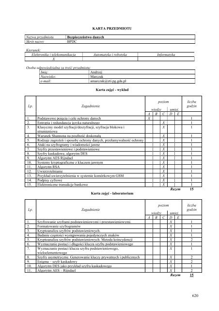 Wersja pełna [11,39 MB] - Wydział Elektroniki, Telekomunikacji i ...