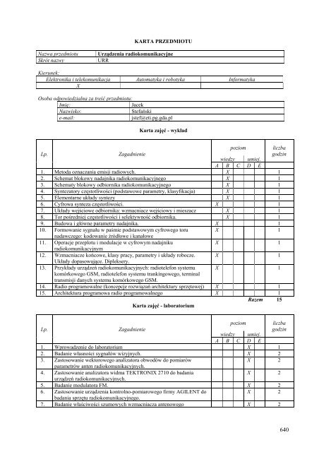 Wersja pełna [11,39 MB] - Wydział Elektroniki, Telekomunikacji i ...