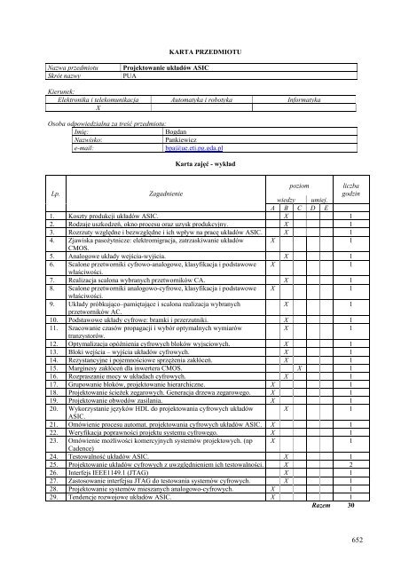 Wersja pełna [11,39 MB] - Wydział Elektroniki, Telekomunikacji i ...