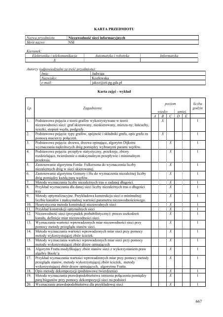 Wersja pełna [11,39 MB] - Wydział Elektroniki, Telekomunikacji i ...