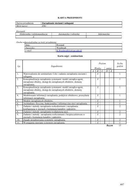 Wersja pełna [11,39 MB] - Wydział Elektroniki, Telekomunikacji i ...