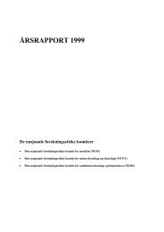 Årsrapport 1999.pdf - De nasjonale forskningsetiske komiteer