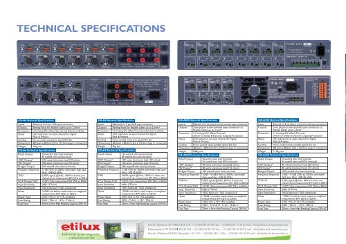Multi Channel Amplifier Brochure - Etilux