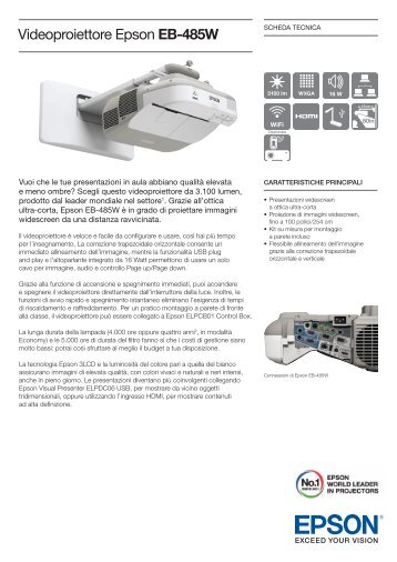 Videoproiettore Epson EB-485W - Etilux