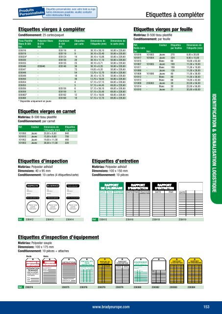 IDENTIFICATION & SIGNALISATION LOGISTIQUE - Etilux