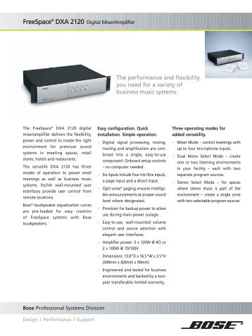 Bose FreeSpace DXA 2120 Digital Mixer/Amplifier - Etilux