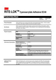 RITE-LOK™Cyanoacrylate Adhesive EC40 Product Data Sheet - Etilux