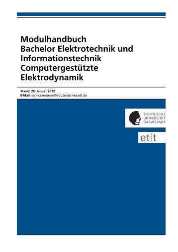 Computergestützte Elektrodynamik - Fachbereich Elektrotechnik ...
