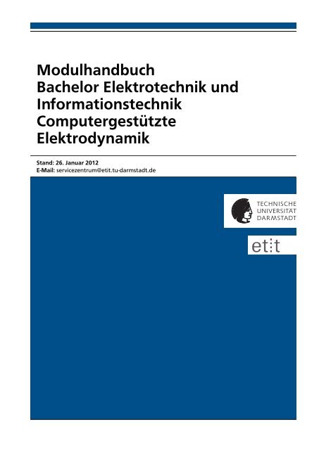 Computergestützte Elektrodynamik - Fachbereich Elektrotechnik ...