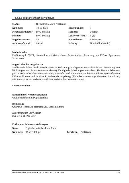 Datentechnik - Fachbereich Elektrotechnik und Informationstechnik