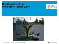 Das Servicezentrum und andere Studienbüros