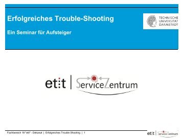 Erfolgreiches Trouble-Shooting