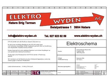 Elektroschema - ETK :: Elektro-Tableau Kalbermatter AG