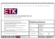 Elektroschema - ETK :: Elektro-Tableau Kalbermatter AG